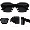 image:imageSOJOS Retro Polarized Square Sunglasses Womens Mens Vintage 70s 80s 90s Hexagon Shades SJ2377Black