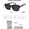image:imageSOJOS Retro Polarized Square Sunglasses Womens Mens Vintage 70s 80s 90s Hexagon Shades SJ2377Black