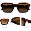 image:imageSOJOS Retro Polarized Square Sunglasses Womens Mens Vintage 70s 80s 90s Hexagon Shades SJ2377Demi