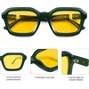 image:imageSOJOS Retro Polarized Square Sunglasses Womens Mens Vintage 70s 80s 90s Hexagon Shades SJ2377Green
