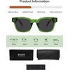 image:imageSOJOS Retro Polarized Square Sunglasses for Men Women Sun Glasses Pantos Shades UV400 TR90 Frame SJ2651Crystal GreenGrey