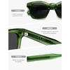 image:imageSOJOS Retro Polarized Square Sunglasses for Men Women Sun Glasses Pantos Shades UV400 TR90 Frame SJ2651Crystal GreenGrey