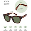 image:imageSOJOS Retro Polarized Square Sunglasses for Men Women Sun Glasses Pantos Shades UV400 TR90 Frame SJ2651TortoiseGreen
