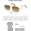 image:imageSOJOS Retro Polarized Square Sunglasses for Women Men Vintage Large Double Bridge UV Protection Metal Sun Glasses SJ1246GoldBrown Grading