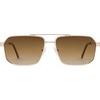 image:imageSOJOS Retro Polarized Square Sunglasses for Women Men Vintage Large Double Bridge UV Protection Metal Sun Glasses SJ1246GoldBrown Grading