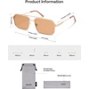 image:imageSOJOS Retro Polarized Square Sunglasses for Women Men Vintage Large Double Bridge UV Protection Metal Sun Glasses SJ1246GoldOrange