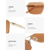 image:imageSOJOS Retro Polarized Square Sunglasses for Women Men Vintage Large Double Bridge UV Protection Metal Sun Glasses SJ1246GoldOrange