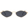image:imageSOJOS Retro Polarized Sunglasses Womens Mens Vintage Narrow Irregular Shades UV400 SJ1233Gold  Grey Lens