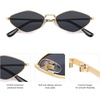 image:imageSOJOS Retro Polarized Sunglasses Womens Mens Vintage Narrow Irregular Shades UV400 SJ1233Gold  Grey Lens