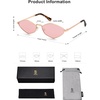 image:imageSOJOS Retro Polarized Sunglasses Womens Mens Vintage Narrow Irregular Shades UV400 SJ1233Rose Gold  Pink Lens