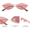 image:imageSOJOS Retro Polarized Sunglasses Womens Mens Vintage Narrow Irregular Shades UV400 SJ1233Rose Gold  Pink Lens