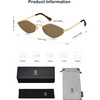 image:imageSOJOS Retro Polarized Sunglasses Womens Mens Vintage Narrow Irregular Shades UV400 SJ1233Shiny Gold  Brown Lens