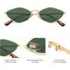 image:imageSOJOS Retro Polarized Sunglasses Womens Mens Vintage Narrow Irregular Shades UV400 SJ1233Shiny Gold  Green Lens