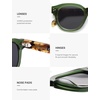 image:imageSOJOS Retro Polarized Sunglasses for Women Men Classic Round Acetate Frame UV Protection Shades SJ3111GreenGrey