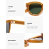 image:imageSOJOS Retro Polarized Sunglasses for Women Men Classic Round Acetate Frame UV Protection Shades SJ3111YellowGreen
