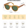image:imageSOJOS Retro Polarized Sunglasses for Women Men Classic Round Acetate Frame UV Protection Shades SJ3111YellowGreen
