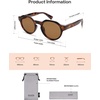 image:imageSOJOS Retro Polarized Sunglasses for Women MenVintage Round Sun Glasses 90s Shades UV400 Protection SJ2623Brown TortoiseBrown