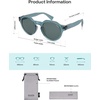 image:imageSOJOS Retro Polarized Sunglasses for Women MenVintage Round Sun Glasses 90s Shades UV400 Protection SJ2623Transparent BlueGrey