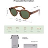 image:imageSOJOS Retro Polarized Sunglasses for Women MenVintage Round Sun Glasses 90s Shades UV400 Protection SJ2623Transparent BrownGreen