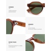 image:imageSOJOS Retro Polarized Sunglasses for Women MenVintage Round Sun Glasses 90s Shades UV400 Protection SJ2623Transparent BrownGreen