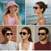 image:imageSOJOS Retro Rectangle Aviator Sunglasses for Women Men Trendy 90s Classic Square Frame Shades SJ2627PinkGreen