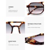 image:imageSOJOS Retro Rectangle Aviator Sunglasses for Women Men Trendy 90s Classic Square Frame Shades SJ2627TortoiseGrey