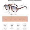 image:imageSOJOS Retro Rectangle Aviator Sunglasses for Women Men Trendy 90s Classic Square Frame Shades SJ2627TortoiseGrey