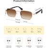image:imageSOJOS Retro Rectangle Polarized 90s Sunglasses for Women MenTrendy Narrow Hexagon Square Shades SJ1270Gold Frame Brown Grading Lens