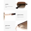 image:imageSOJOS Retro Rectangle Polarized 90s Sunglasses for Women MenTrendy Narrow Hexagon Square Shades SJ1270Gold Frame Brown Grading Lens