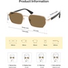 image:imageSOJOS Retro Rectangle Polarized 90s Sunglasses for Women MenTrendy Narrow Hexagon Square Shades SJ1270Gold Frame Brown Lens