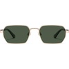 image:imageSOJOS Retro Rectangle Polarized 90s Sunglasses for Women MenTrendy Narrow Hexagon Square Shades SJ1270Gold Frame Green Lens