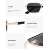 image:imageSOJOS Retro Rectangle Polarized 90s Sunglasses for Women MenTrendy Narrow Hexagon Square Shades SJ1270Gold Frame Grey Lens