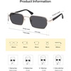 image:imageSOJOS Retro Rectangle Polarized 90s Sunglasses for Women MenTrendy Narrow Hexagon Square Shades SJ1270Gold Frame Grey Lens