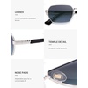 image:imageSOJOS Retro Rectangle Polarized 90s Sunglasses for Women MenTrendy Narrow Hexagon Square Shades SJ1270Silver Frame Blue Grading Lens