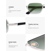 image:imageSOJOS Retro Rectangle Polarized 90s Sunglasses for Women MenTrendy Narrow Hexagon Square Shades SJ1270Silver Frame Green Grading Lens