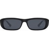 image:imageSOJOS Retro Rectangle Polarized Sunglasses Women Men Trendy Narrow Y2K Rectangular Frame Womens Mens Sun Glasses SJ2351BlackGrey
