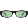 image:imageSOJOS Retro Rectangle Polarized Sunglasses Women Men Trendy Narrow Y2K Rectangular Frame Womens Mens Sun Glasses SJ2351BlackLight Green
