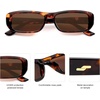 image:imageSOJOS Retro Rectangle Polarized Sunglasses Women Men Trendy Narrow Y2K Rectangular Frame Womens Mens Sun Glasses SJ2351Brown TortoiseBrown