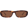 image:imageSOJOS Retro Rectangle Polarized Sunglasses Women Men Trendy Narrow Y2K Rectangular Frame Womens Mens Sun Glasses SJ2351Brown TortoiseBrown