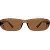 image:imageSOJOS Retro Rectangle Polarized Sunglasses Women Men Trendy Narrow Y2K Rectangular Frame Womens Mens Sun Glasses SJ2351BrownBrown