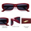 image:imageSOJOS Retro Rectangle Polarized Sunglasses Women Men Trendy Narrow Y2K Rectangular Frame Womens Mens Sun Glasses SJ2351BurgundyDusty Blue