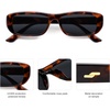 image:imageSOJOS Retro Rectangle Polarized Sunglasses Women Men Trendy Narrow Y2K Rectangular Frame Womens Mens Sun Glasses SJ2351Dark TortoiseGrey