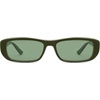 image:imageSOJOS Retro Rectangle Polarized Sunglasses Women Men Trendy Narrow Y2K Rectangular Frame Womens Mens Sun Glasses SJ2351Olive GreenGreen