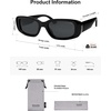 image:imageSOJOS Retro Rectangle Polarized Sunglasses Women Men Trendy Y2k 90s UV Protection Womens Mens Sun Glasses SJ2375BlackGrey