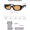 image:imageSOJOS Retro Rectangle Polarized Sunglasses Women Men Trendy Y2k 90s UV Protection Womens Mens Sun Glasses SJ2375BlackOrange