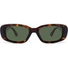 image:imageSOJOS Retro Rectangle Polarized Sunglasses Women Men Trendy Y2k 90s UV Protection Womens Mens Sun Glasses SJ2375Brown TortoiseDark Green