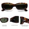 image:imageSOJOS Retro Rectangle Polarized Sunglasses Women Men Trendy Y2k 90s UV Protection Womens Mens Sun Glasses SJ2375Brown TortoiseDark Green