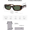 image:imageSOJOS Retro Rectangle Polarized Sunglasses Women Men Trendy Y2k 90s UV Protection Womens Mens Sun Glasses SJ2375Brown TortoiseDark Green