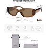 image:imageSOJOS Retro Rectangle Polarized Sunglasses Women Men Trendy Y2k 90s UV Protection Womens Mens Sun Glasses SJ2375BrownLight Brown