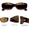 image:imageSOJOS Retro Rectangle Polarized Sunglasses Women Men Trendy Y2k 90s UV Protection Womens Mens Sun Glasses SJ2375TortoiseBrown